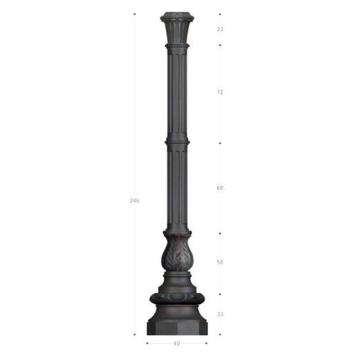 Palo di illuminazione - PG020 - irollo - in ghisa / in ferro galvanizzato / in acciaio galvanizzato a caldo