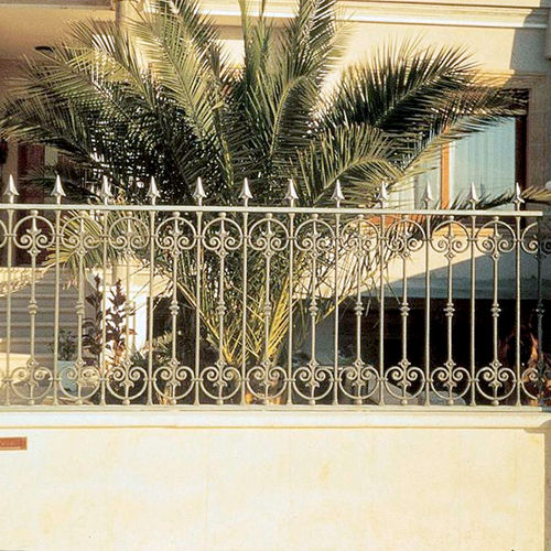 Balaustra in ghisa - ER019 - irollo - da esterno / per balcone / da parete