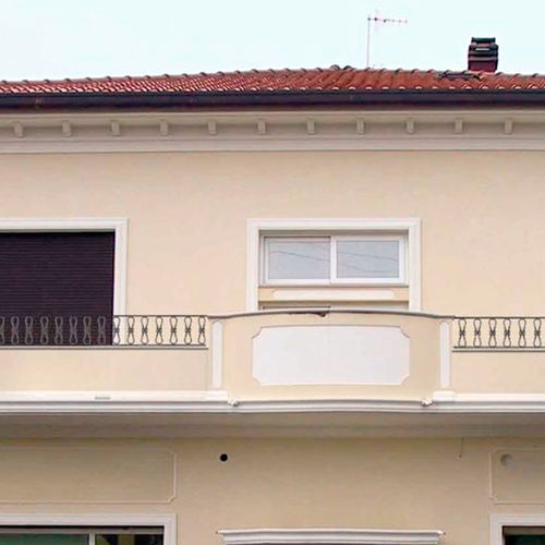 Balaustra in ghisa - ER033 - irollo - da esterno / per balcone / da parete
