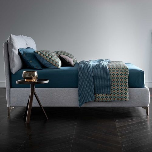 Letto matrimoniale - Mikonos - ALTRENOTTI - contemporaneo / imbottito / con testiera imbottita