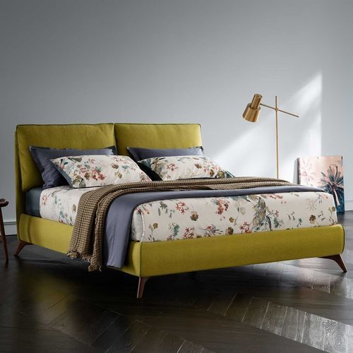 Letto matrimoniale - Nisida - ALTRENOTTI - contemporaneo / imbottito / con testiera imbottita