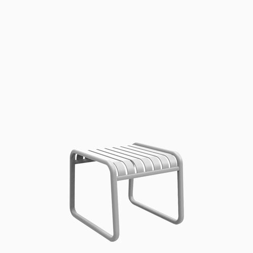 Tavolo d'appoggio contemporaneo - Brighton  - Zaneti - in alluminio / con supporto in alluminio / rettangolare