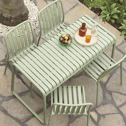 Tavolo da pranzo design - Brighton - Zaneti - in alluminio / con supporto in alluminio / rettangolare