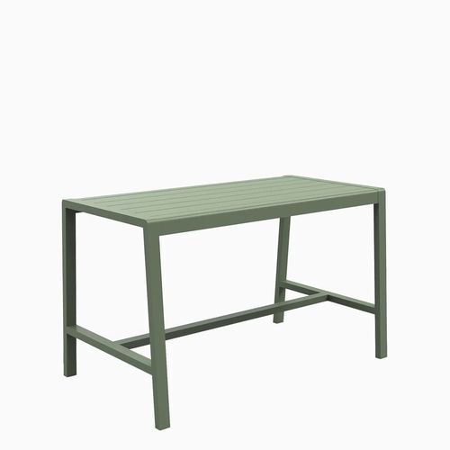 Tavolo alto contemporaneo - Elite - Zaneti - in metallo / con supporto in metallo / rettangolare
