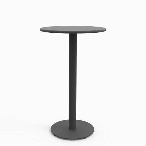 Tavolo alto contemporaneo - Reason - Zaneti - in metallo / con supporto in metallo / rotondo