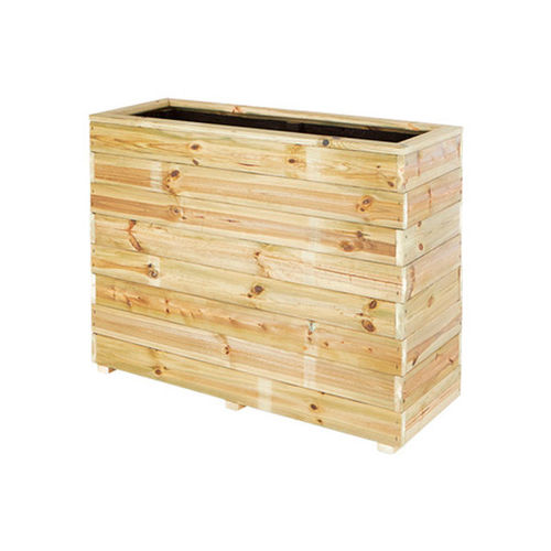 Fioriera in legno - KOMA - Hortalia - rettangolare / con rotelle / con graticolato