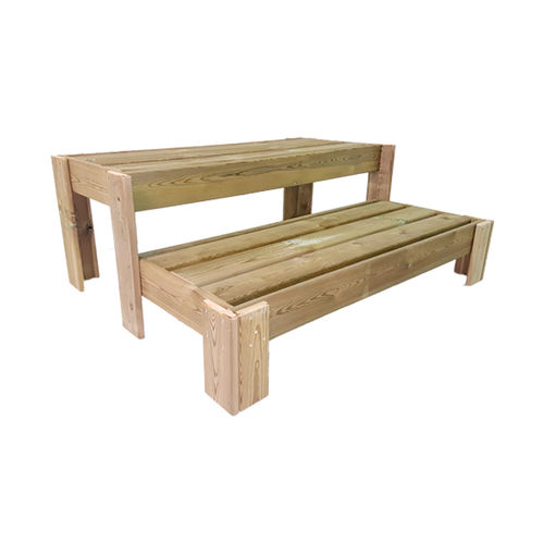 Espositore per piante - 600102 - Hortalia - in legno / unilaterale / 2 ripiani