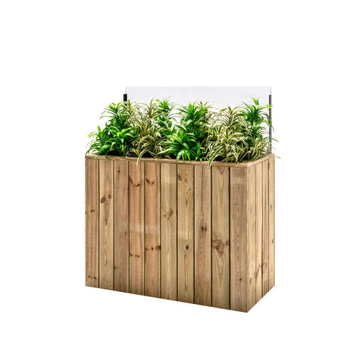 Fioriera in legno - J100A44PH40 - Hortalia - rettangolare / modulabile / con frangivento