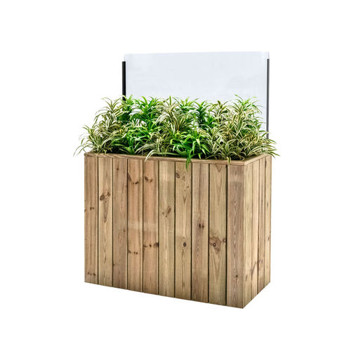 Fioriera in legno - J100A44PH60 - Hortalia - rettangolare / modulabile / con frangivento