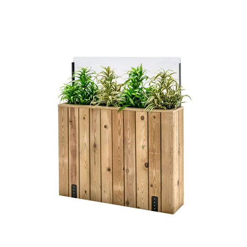 Fioriera in legno - J100PH40 - Hortalia - rettangolare / modulabile / con frangivento