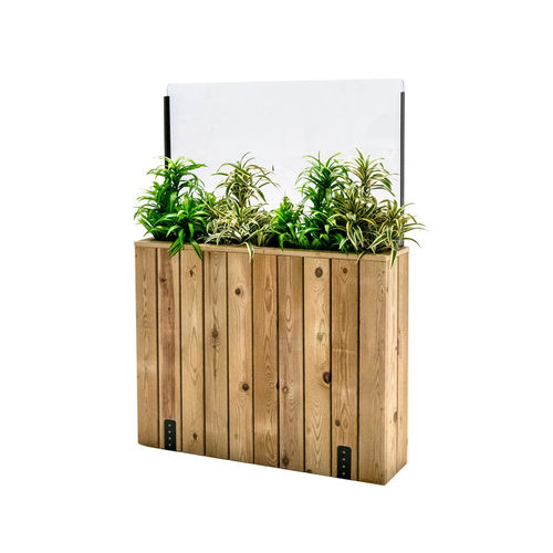 Fioriera in legno - J100PH60 - Hortalia - rettangolare / modulabile / con frangivento