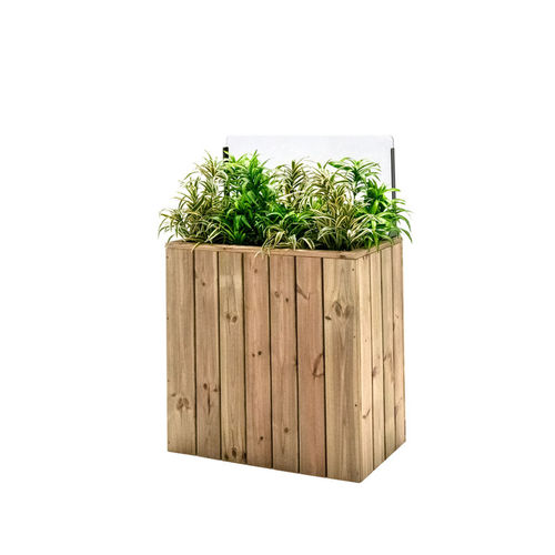 Fioriera in legno - J75A44PH40 - Hortalia - rettangolare / modulabile / con frangivento