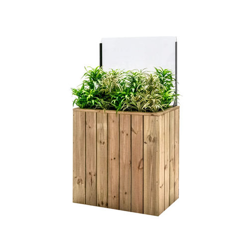 Fioriera in legno - J75A44PH60 - Hortalia - rettangolare / modulabile / con frangivento