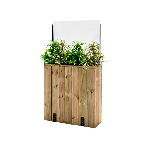 Fioriera in legno - J75PH60 - Hortalia - rettangolare / modulabile / con frangivento
