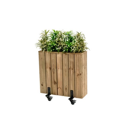 Fioriera in legno - J75R - Hortalia - rettangolare / modulabile / con rotelle