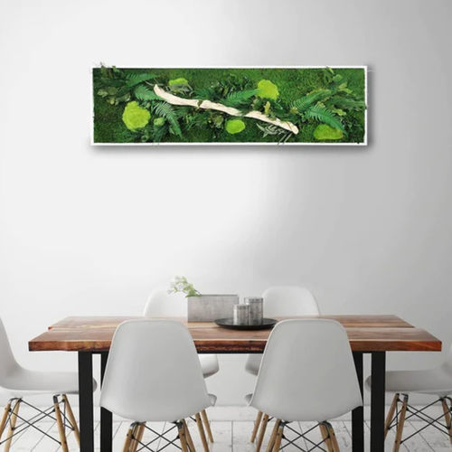 Quadro vegetale stabilizzato - 40x140 - naturall green - naturale / in fogliame / da interno