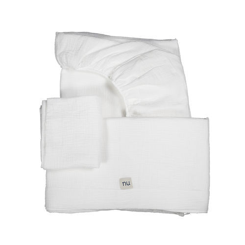 Lenzuolo in cotone - Cotton bed sheet - NU Furniture - per culla / per neonato