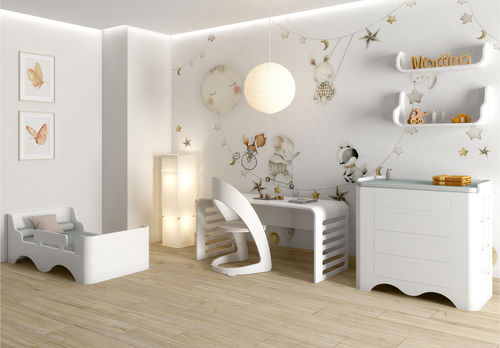 Cameretta bianca - Wave room  - NU Furniture - in legno laccato / in MDF / in legno massiccio