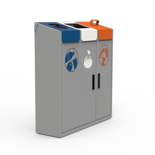 Portarifiuti per raccolta differenziata - Stima Belgium - in metallo / senza coperchio / da interno
