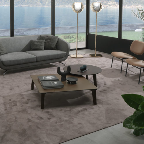 Tavolino basso contemporaneo - COSTA - Casa Covre - in pelle / in legno / in marmo