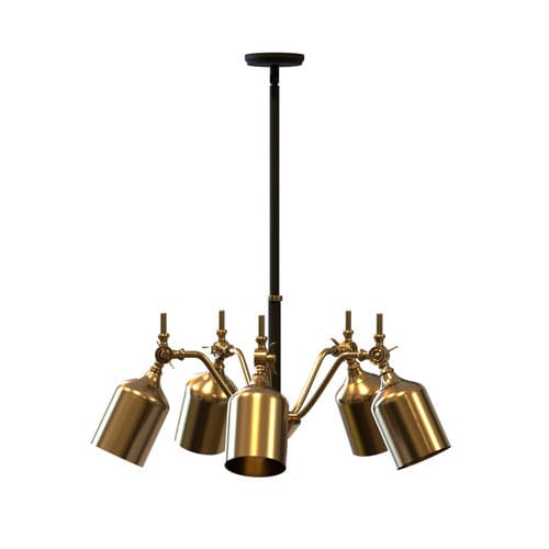 Lampadario contemporaneo - DIRETTORE - Ambiate Lighting - in metallo / da 5 lampadine / contract
