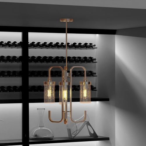 Lampadario contemporaneo - KRISTIN - Ambiate Lighting - in vetro / in nichel / con 3 punti luce