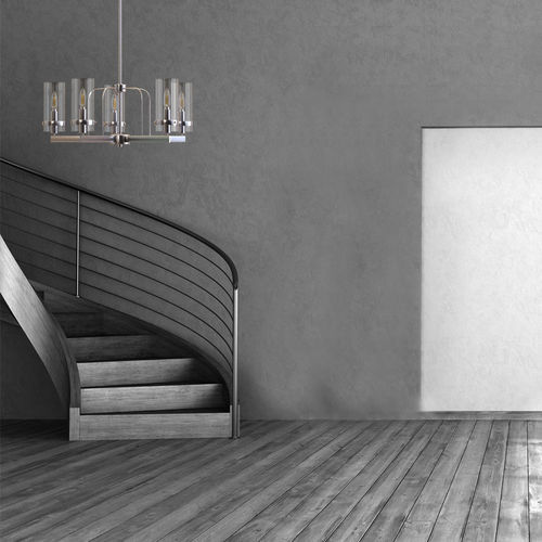 Lampadario contemporaneo - LUCIA - Ambiate Lighting - in vetro / in acciaio / in nichel