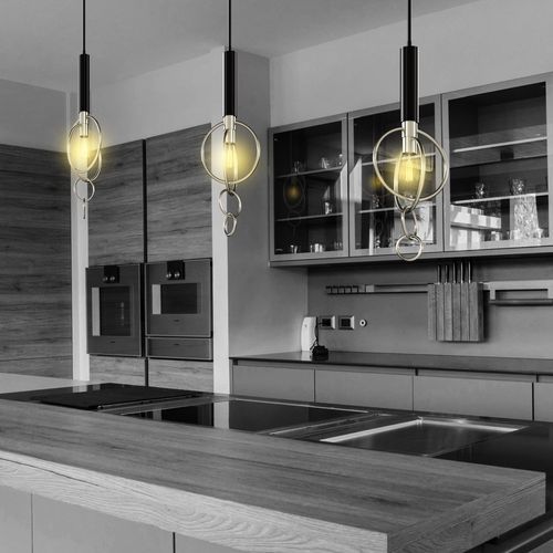 Lampada a sospensione - TRAPEZIO - Ambiate Lighting - in nichel / contemporanea / con cavo