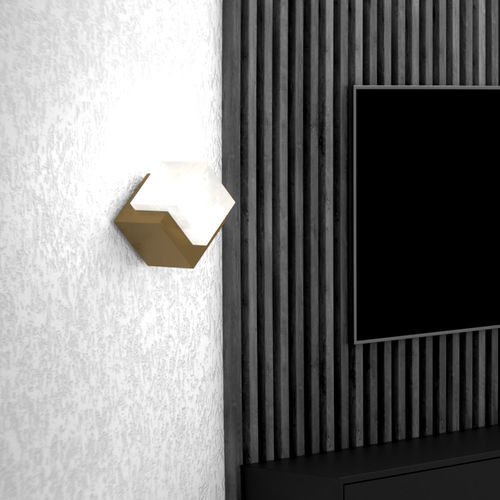 Applique contemporanea - CUBO  - Ambiate Lighting - da interno / in ottone / in marmo