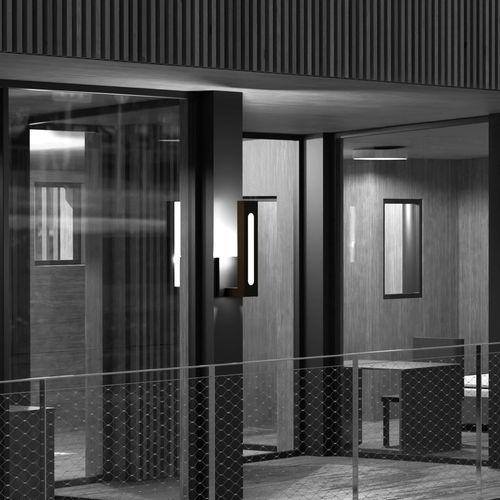 Applique contemporanea - SNELLO - Ambiate Lighting - da esterno / in alluminio / rettangolare