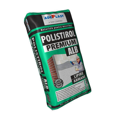 Malta collante termoisolante - POLISTIROL PREMIUM ALB  - AdePlast - per isolamento a cappotto / per pannelli isolanti / per pannelli fonoassorbenti