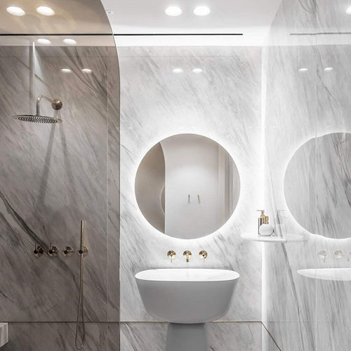 Specchio da bagno a muro - Transparent Design SRL - per negozio / contemporaneo / rettangolare