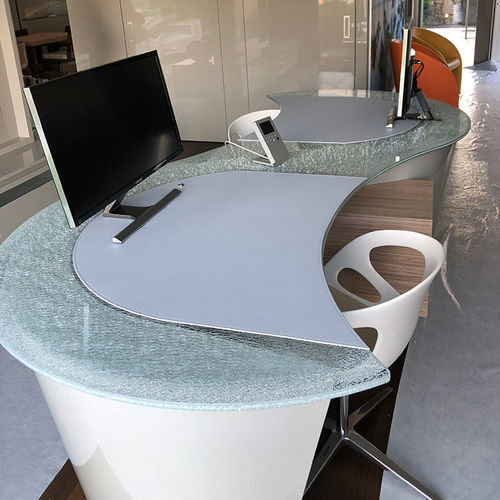 Scrivania da terra - Transparent Design SRL - da 2 persone / contemporanea / in vetro
