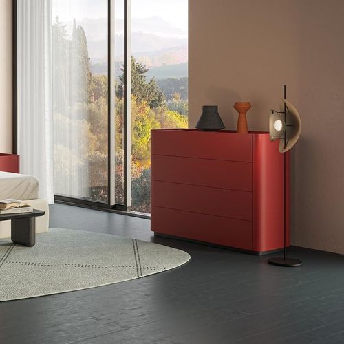 Cassettone contemporaneo - Caillou - LIU JO Living - in legno laccato / in vetro laccato / rettangolare