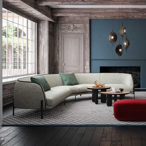 Divano modulare - Caillou - LIU JO Living - contemporaneo / in tessuto / con braccioli