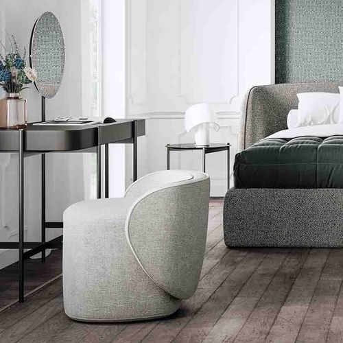 Pouf contemporaneo - Guest - LIU JO Living - in tessuto / rettangolare / grigio