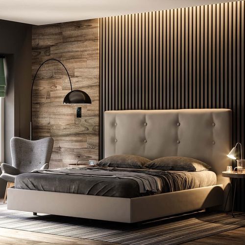 Letto matrimoniale - SF CLICK! - Swissflex - contemporaneo / imbottito / con testiera