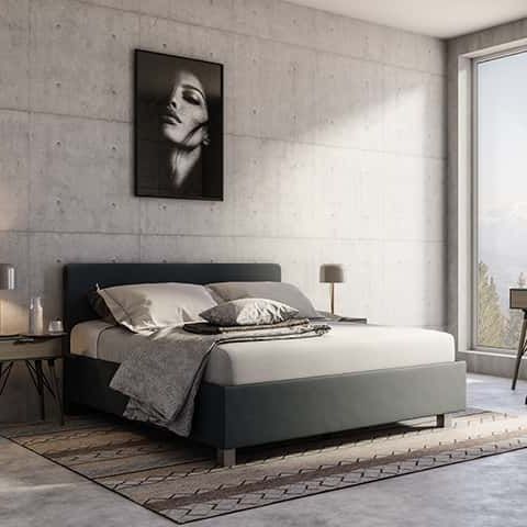 Letto matrimoniale - Swissbed Expression - Swissflex - contemporaneo / combinato / in tessuto