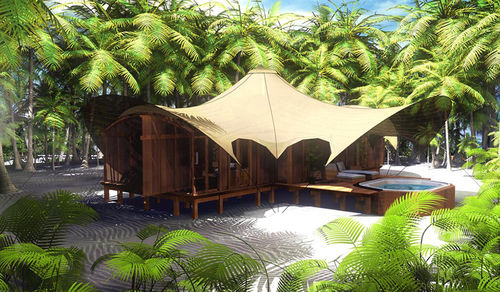 Casa prefabbricata - POIVRE ISLAND, SEYCHELLES - PT-Touchwood - bioclimatica / contemporanea / con terrazza