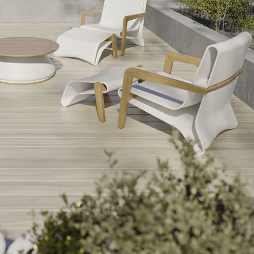 Poggiapiedi contemporaneo - SOLIS ADIRONDACK - Model No. Furniture - in legno / in resina / da esterno