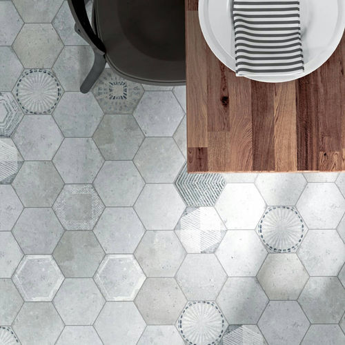 Piastrella esagonale in porcellana - GOSSEL  - MAYOLICA - opaca / da interno / da cucina