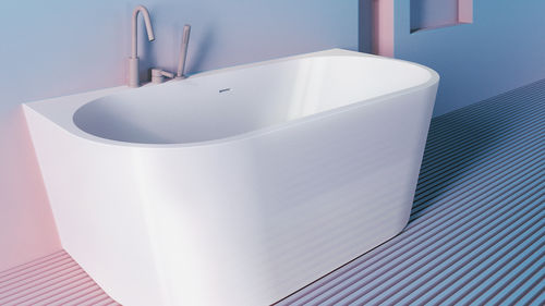 Vasca da bagno ovale - AIDAR BRILLO - ZENON SMART SOLID SURFACE - filomuro / per ambiente abitativo / in acrilico