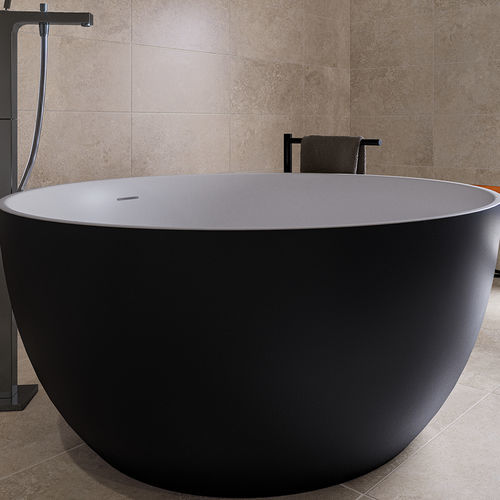 Vasca da bagno rotonda - BIWA - ZENON SMART SOLID SURFACE - da appoggio / per ambiente abitativo / in Solid Surface