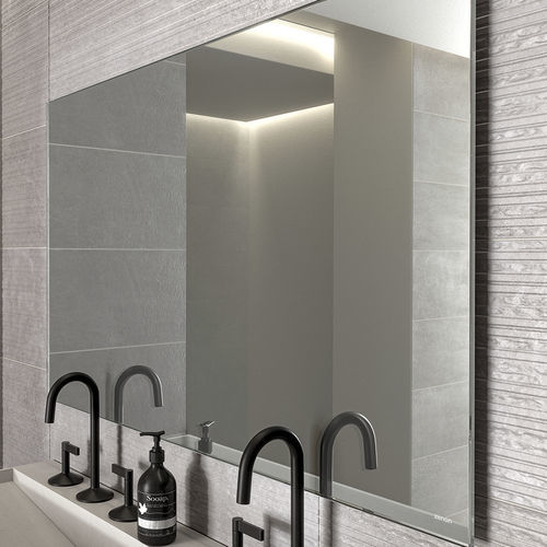Specchio da bagno a muro - LYRA - ZENON SMART SOLID SURFACE - contract / moderno / rettangolare