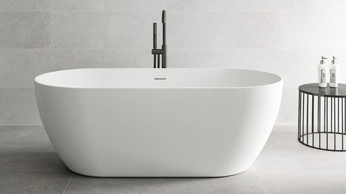 Vasca da bagno ovale - NUKURU MATT - ZENON SMART SOLID SURFACE - ad isola / per ambiente abitativo / in acrilico