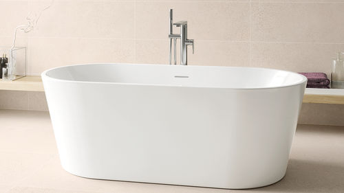 Vasca da bagno ovale - PEYTO SHINE - ZENON SMART SOLID SURFACE - ad isola / per ambiente abitativo / in acrilico