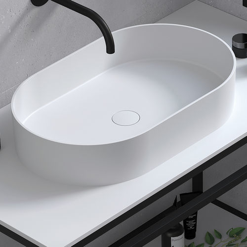 Lavabo da appoggio - ESLA - ZENON SMART SOLID SURFACE - in Solid Surface / antibatterico / finitura opaca
