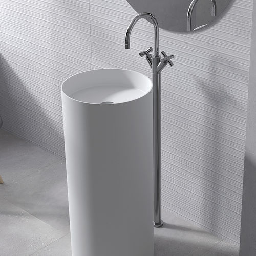 Lavabo autoportante - RIN - ZENON SMART SOLID SURFACE - in Solid Surface / antibatterico / finitura opaca