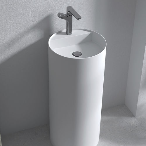 Lavabo autoportante - RIN TL - ZENON SMART SOLID SURFACE - in Solid Surface / antibatterico / finitura opaca