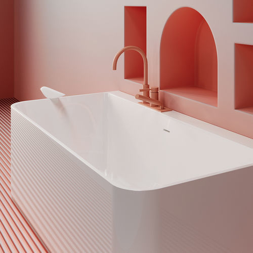 Vasca da bagno filomuro - KIVU - ZENON SMART SOLID SURFACE - per ambiente abitativo / in acrilico / contemporanea